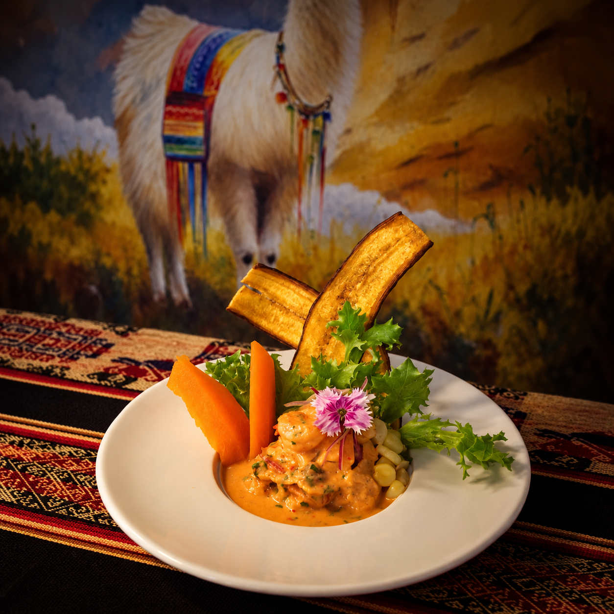 Plato de cocina fusión peruana en Aralia 21 Heredia